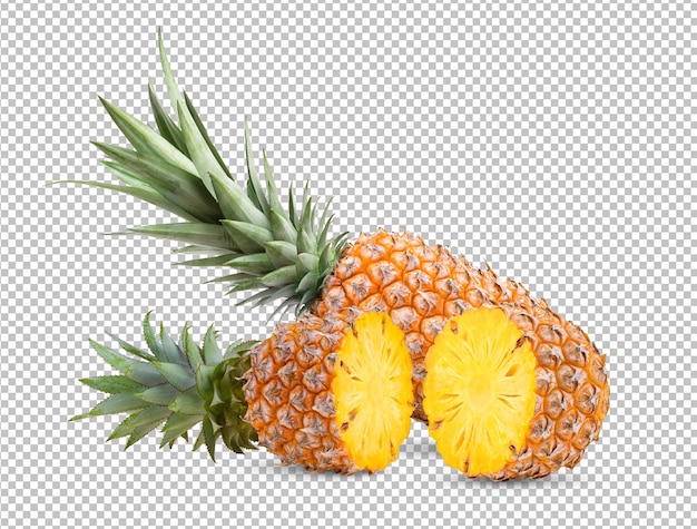 Tranches D'ananas Isolées Sur La Couche Alpha