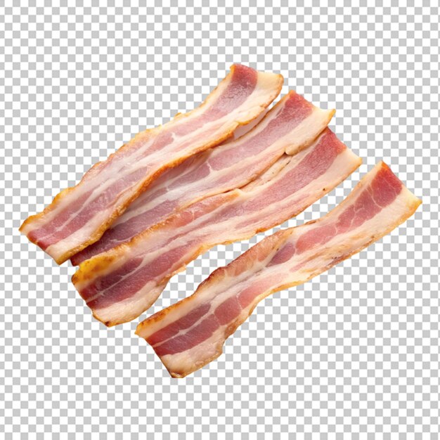 PSD tranches de bacon à fond transparent