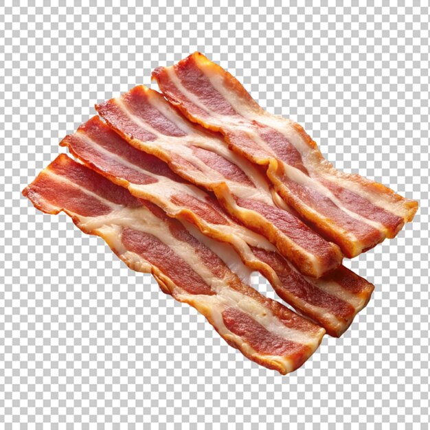 PSD tranches de bacon à fond transparent