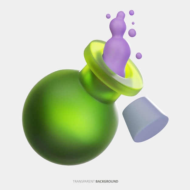 PSD trankflasche 3d-illustration