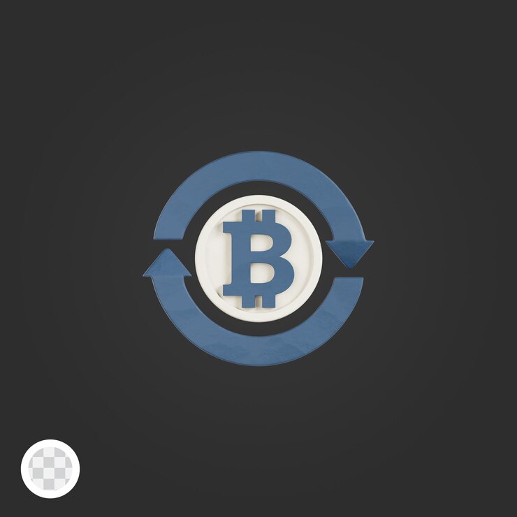 PSD transacción de bitcoin con flechas