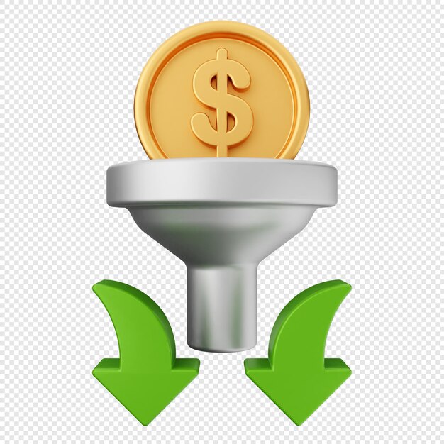 Transacción de dinero en 3D