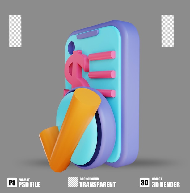 Transacción de ilustración 3D 3