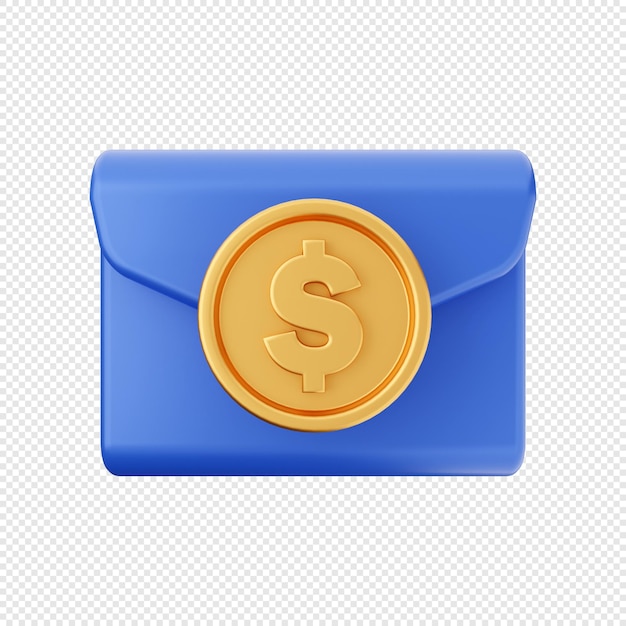 Transacción de pago de oro de moneda de dólar de dinero 3D