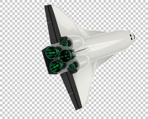 El transbordador espacial aislado en un fondo transparente ilustración de renderización en 3d