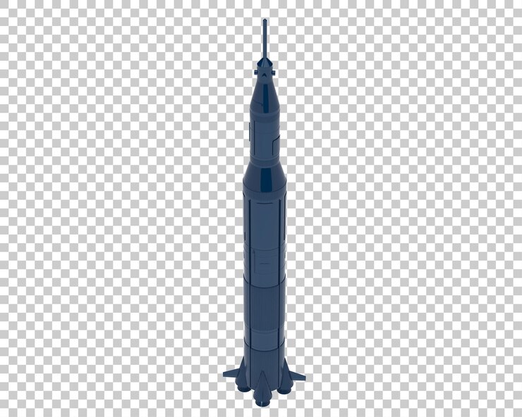 PSD el transbordador espacial aislado en un fondo transparente ilustración de renderización en 3d