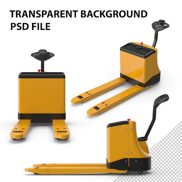 PSD transpaleta eléctrica amarilla png