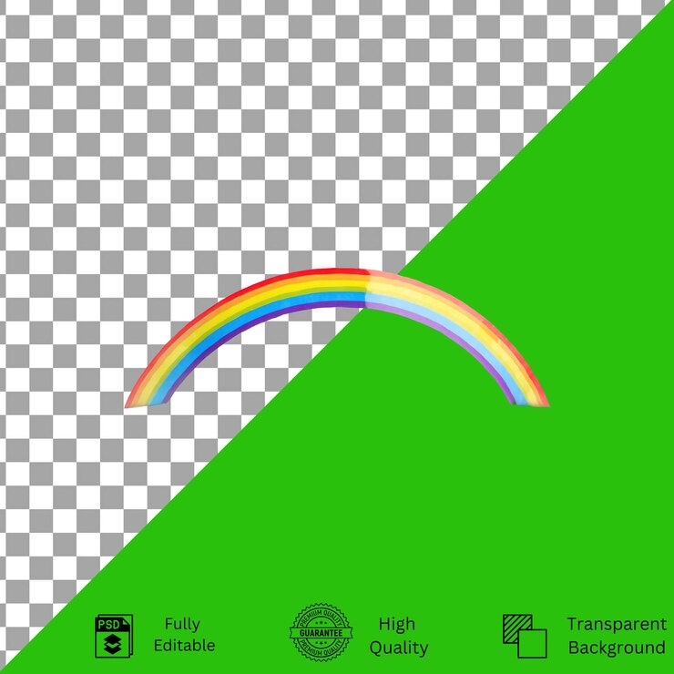 PSD transparent background rainbow