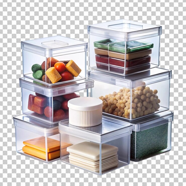 PSD transparent boxes house isolated