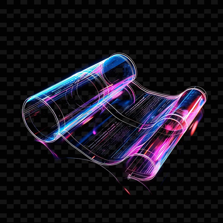 PSD transparent holographic beaming newspaper icon with outlined outline y2k shape trending decorative
