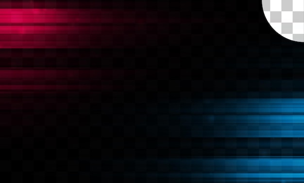 Transparent light effect blue and red