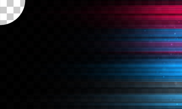 Transparent light effect blue and red