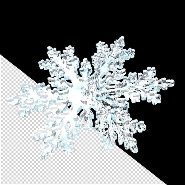 transparent snowflake made from ice 1