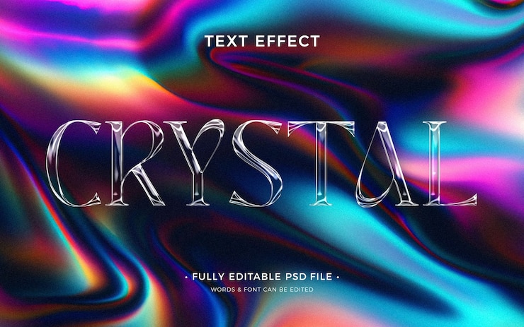 PSD transparent text effect