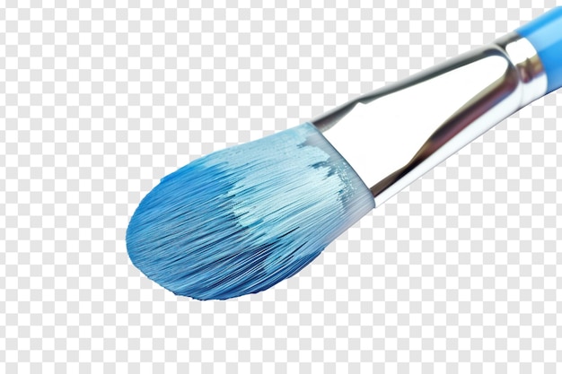 PSD transparent watercolor brush in light blue metallic shade on transparency background psd