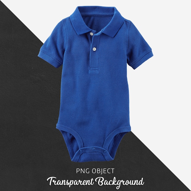 Transparente azul polo tshirt bodysuit para bebê ou crianças