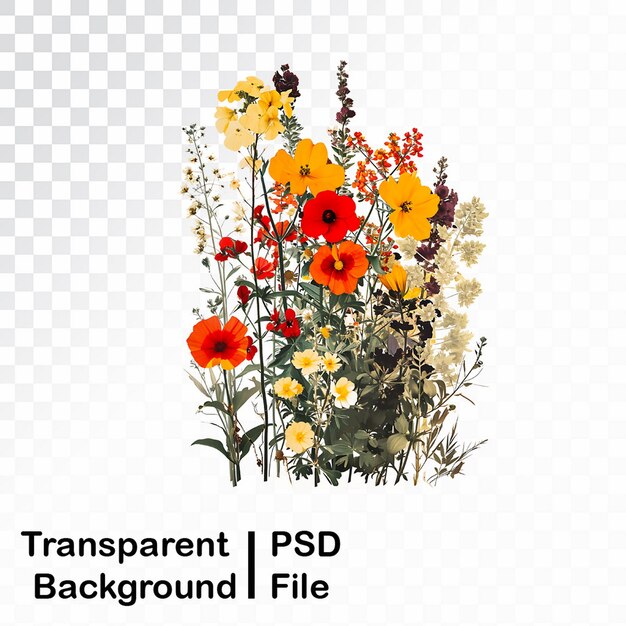 PSD transparente blumenbilder in hd-qualität