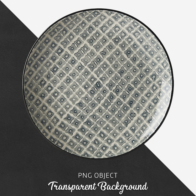 Transparente gemusterte, schwarze, keramik- oder porzellan-rundplatte