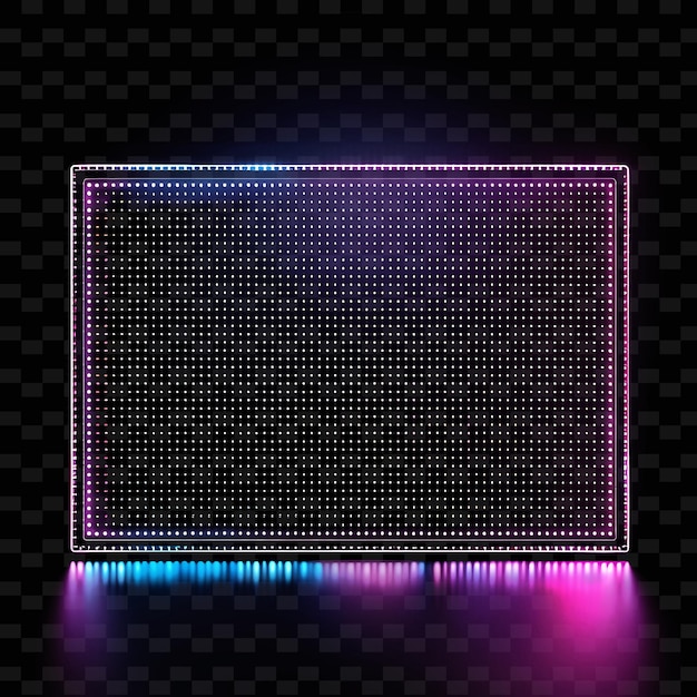 PSD transparente led-matrix-schildtafel mit rechteckiger tafel tr y2k-form kreatives schildtafeldekor