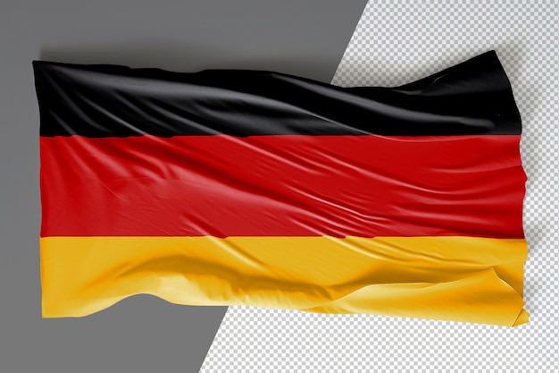 PSD transparente realistische attrappe der deutschen flagge