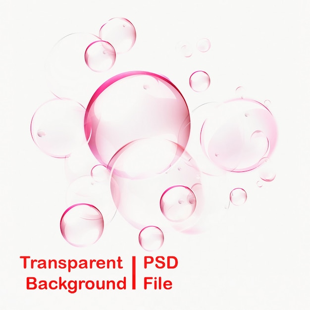 PSD transparente seifenblasenbilder in hd-qualität