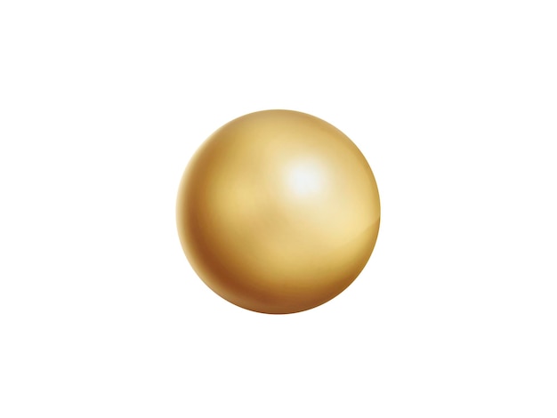Transparenter Hintergrund der goldenen Kugel