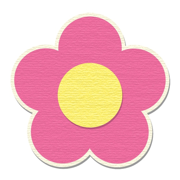 Transparenter Hintergrund der Papierblumenillustration auf PSD-Datei