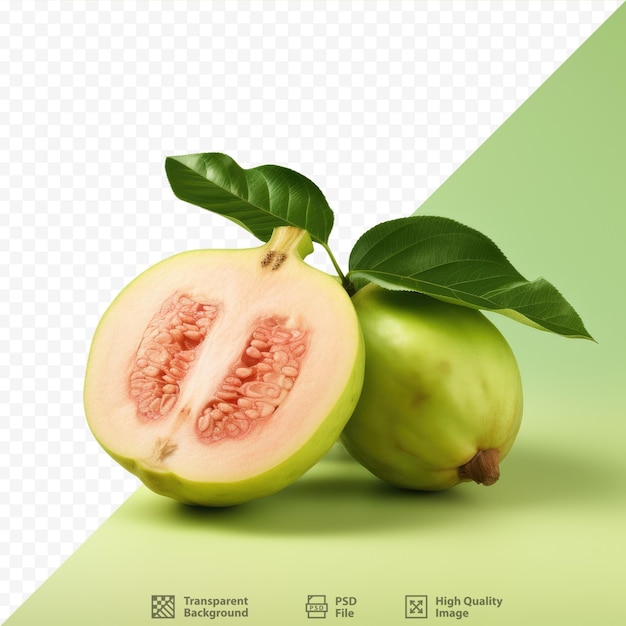 Transparenter hintergrund guave isoliert mit beschneidungspfad