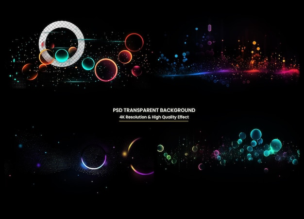 Transparenter Hintergrund mit einem glänzenden runden Rahmen Schwarzes Loch kosmisches Design