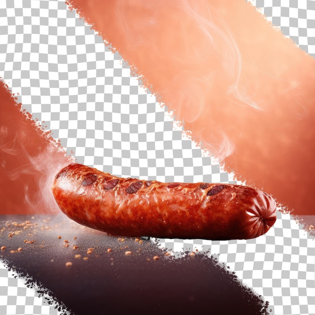 PSD transparenter hintergrund mit geräucherter wurst