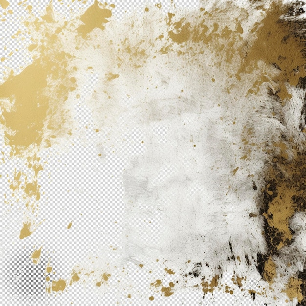 PSD transparenter hintergrund mit goldener folie-textur