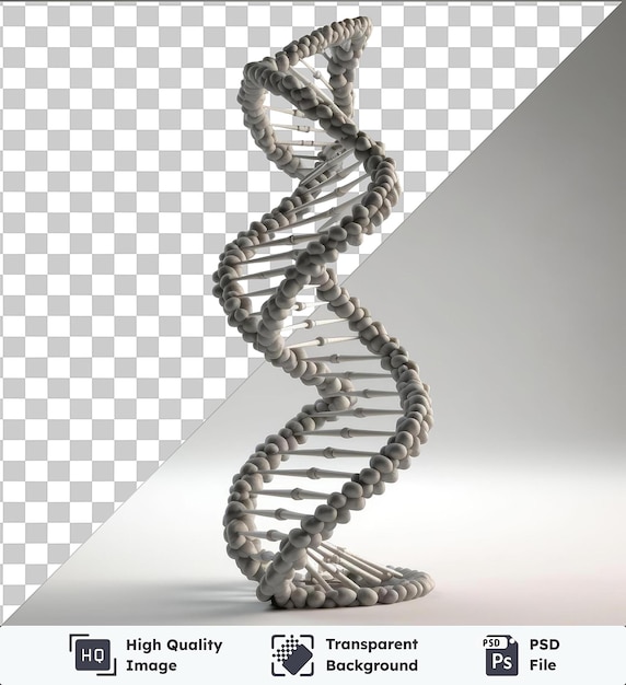 PSD transparenter hintergrund mit isolierter realistischer fotografie geneticist_s dna-helix-modell