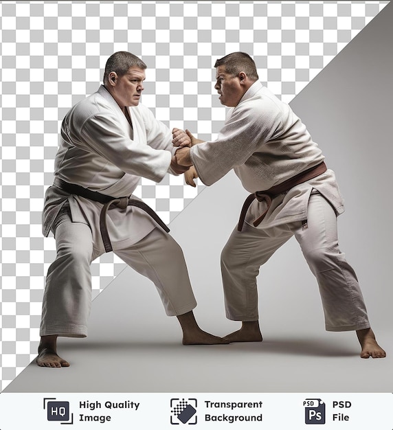 PSD transparenter hintergrund mit isolierter realistischer fotografie judo-meister_s judo-match