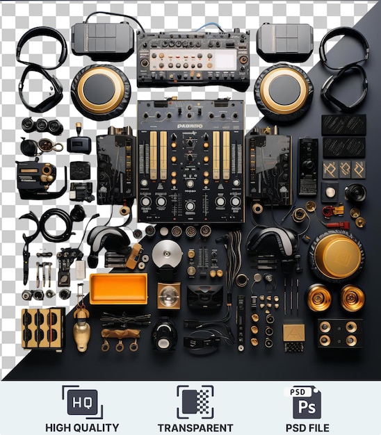 PSD transparenter hintergrund psd hightech elektronische musik dj-ausrüstung set alle artikel
