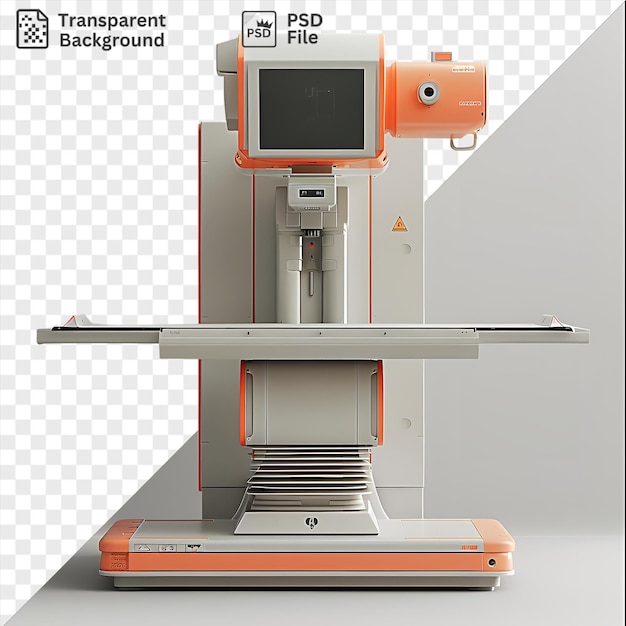 PSD transparenter hintergrund realistische fotografische röntgentechniker röntgenmaschine auf einem tisch