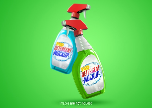 Transparenter spray psd mock-up