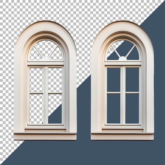Transparentes Bild hoher Qualität von Fenstern im minimalistischen Stil mit Holzrahmen