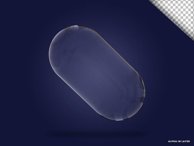 Transparentes Glas abstrakte geometrische Form moderne 3D-Rendered Form