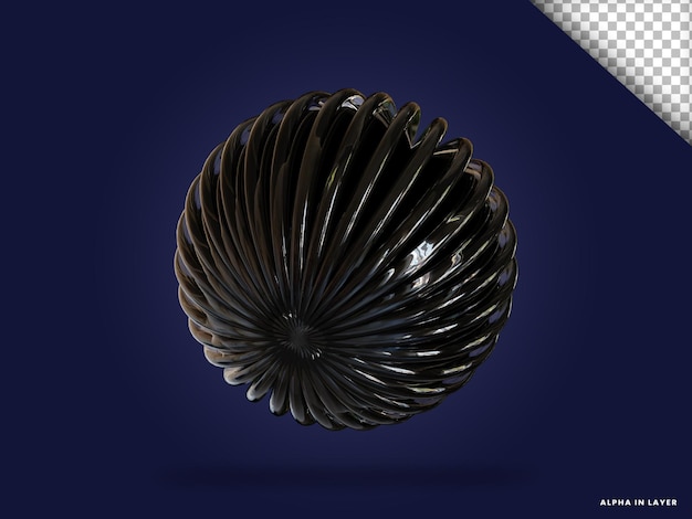 Transparentes Glas abstrakte geometrische Form moderne 3D-Rendered Form