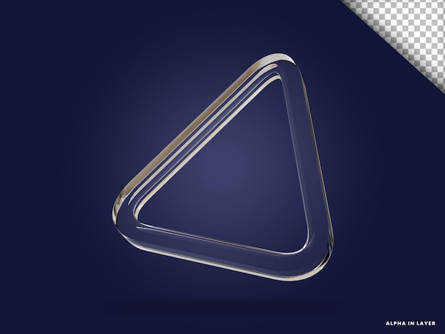 Transparentes Glas abstrakte geometrische Form moderne 3D-Rendered Form