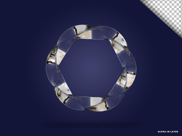 Transparentes Glas abstrakte geometrische Form moderne 3D-Rendered Form