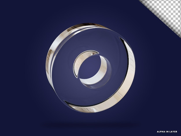 Transparentes Glas abstrakte geometrische Form moderne 3D-Rendered Form
