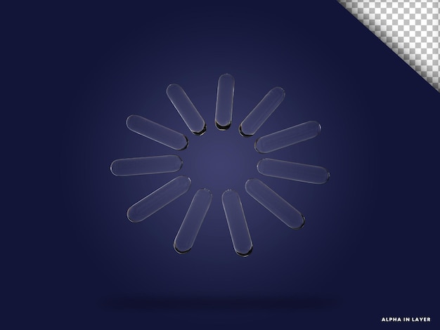 Transparentes Glas abstrakte geometrische Form moderne 3D-Rendered Form