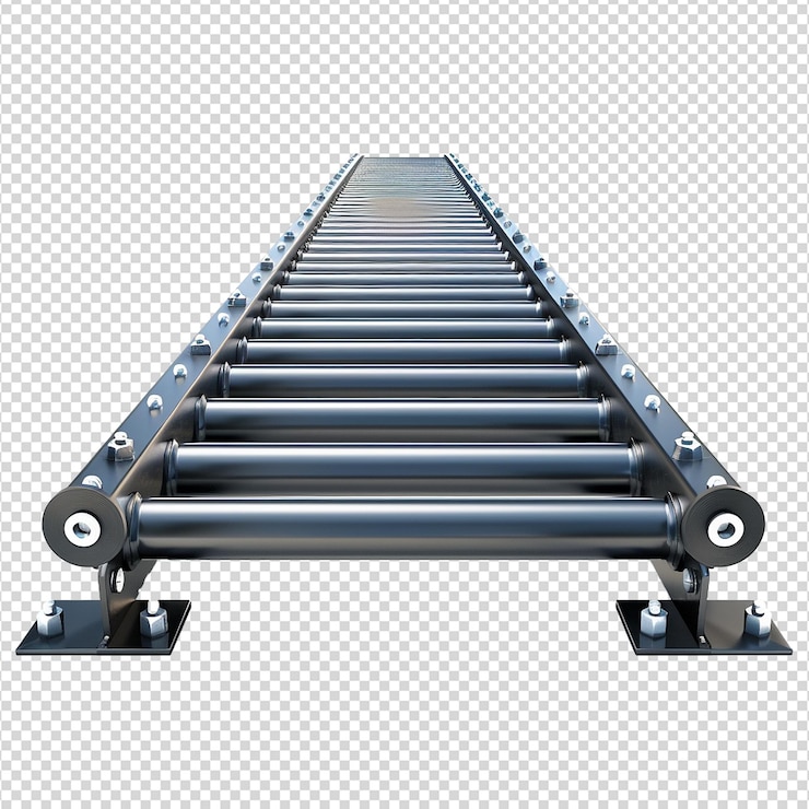 PSD el transportador de rodillos png aislado sobre un fondo transparente