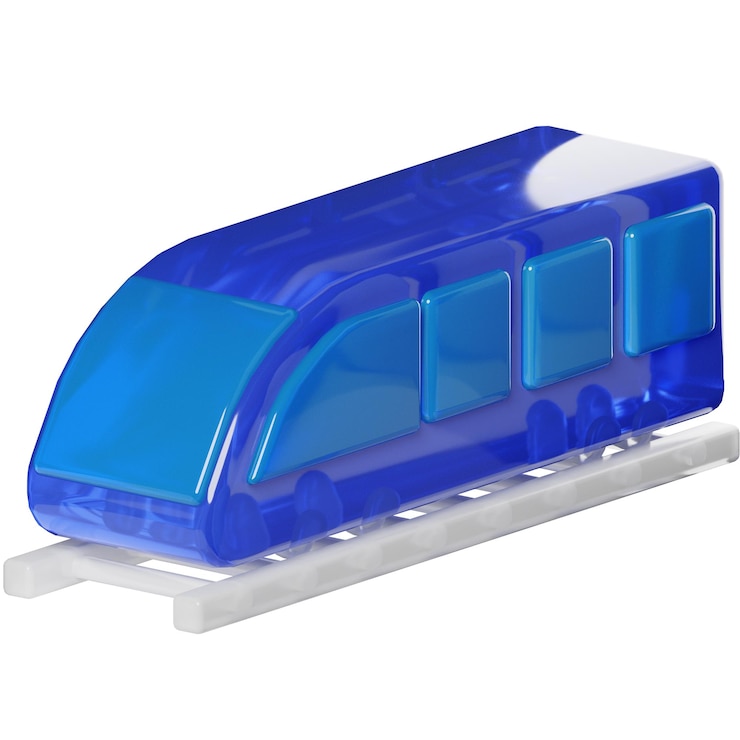 PSD transporte en tren, metro, viajes, vacaciones, vacaciones en 3d