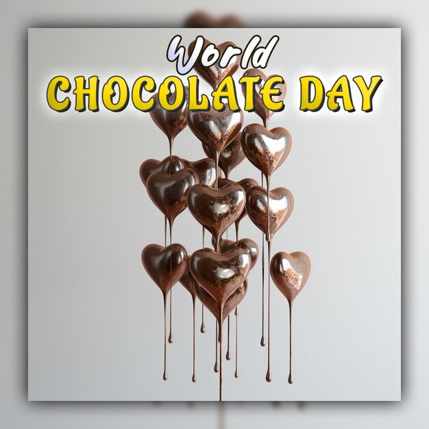 PSD el trasfondo del día mundial del chocolate