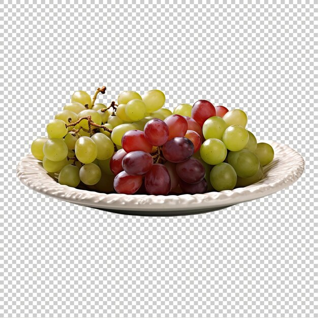 Trasfondo psd de uvas blanco transparente