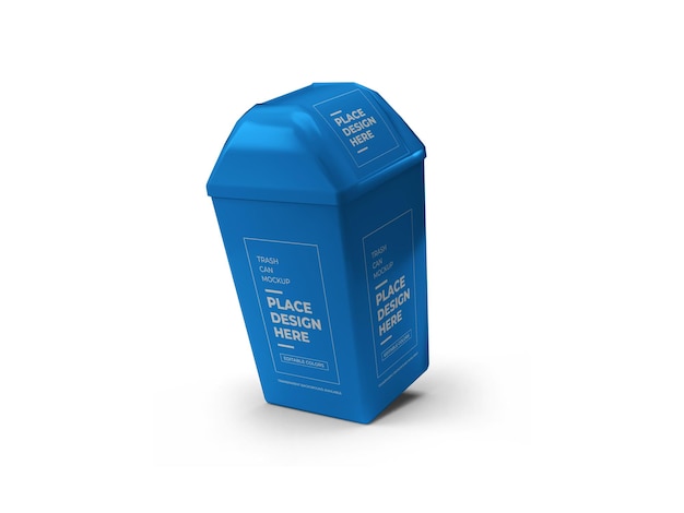 Trash Can Mockup Design nel rendering 3D