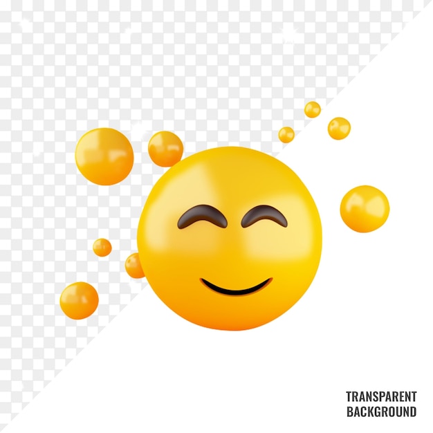 trasparente sorriso icona emoji psd
