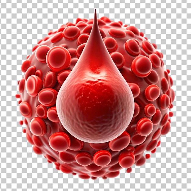 El trasplante de sangre de eritrocitos en el fondo del flujo celular